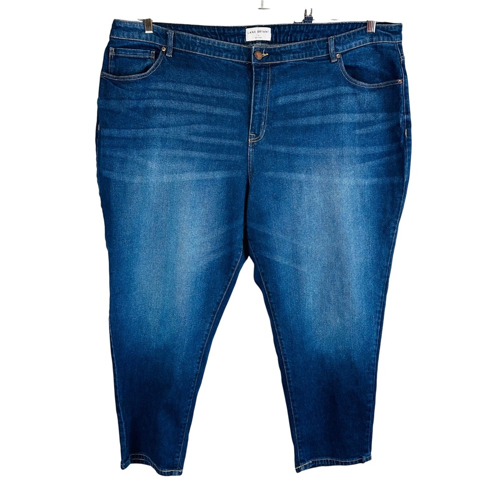 Lane Bryant Womans 28 Jeans Boyfriend Mid-Rise Blue Signature Fit Denim